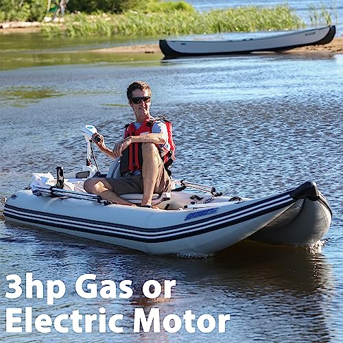 Sea Eagle 437ps PaddleSki Inflatable 1-2 Person Catamaran Boat - Solo Start Up Package