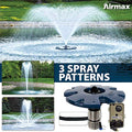 Airmax EcoSeries 1/2 HP Fountain with 100' PolyFlex Cord, 3 Patterns & Control Panel Stainless Steel