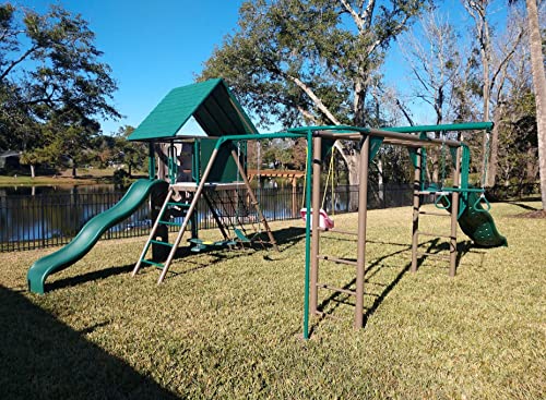 Lifetime Double Slide Deluxe Play Set Earthtone