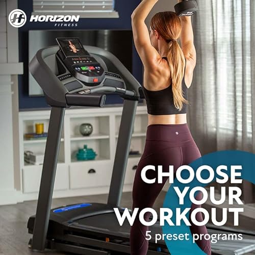 Horizon Fitness T101 Foldable Treadmill Black