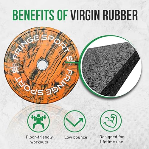 Fringe Sport Bumper Plates Set - Tie-Dye Tiger Stripe