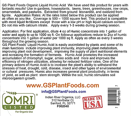 GS Plant Foods Organic Liquid Humic Acid 55 Gallon