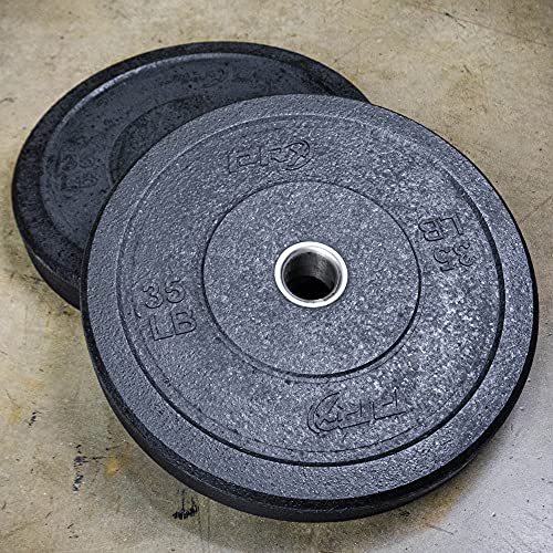 PRx Performance Crumb Rubber Bumper Plate Pairs Olympic Weights Black