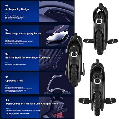 InMotion V11 Electric Unicycle with Adjustable Suspension Black
