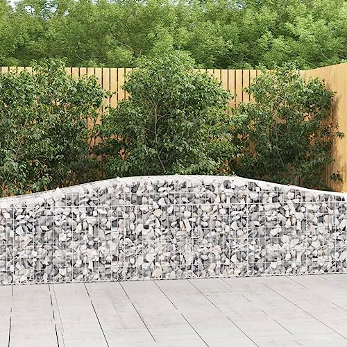 Arched Gabion Baskets 3 pcs Galvanized Iron Plant Pots for Outdoor and Indoor Gardening White Black Other