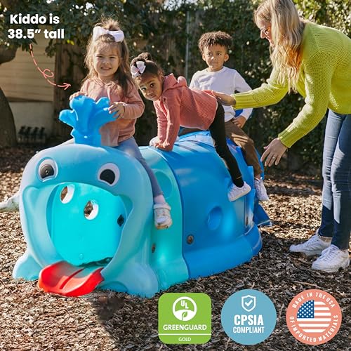 ECR4Kids Willow Climb-N-Crawl Whale Play Structure Jumbo Blue