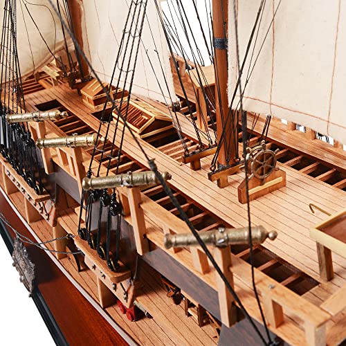 Old Modern Handicrafts Premium HMS Endeavour Model Ship Brown