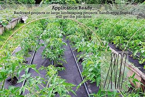 Sandbaggy 12 Inch Extra Long Landscape Staples Heavy Duty (10000 Count)
