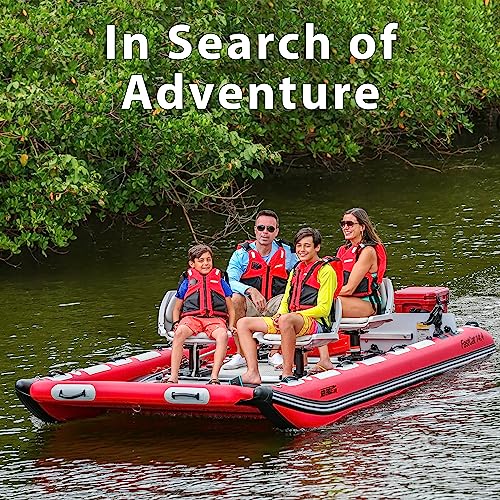 Sea Eagle FastCat Catamaran Inflatable Boat 2-4 Person Red/White
