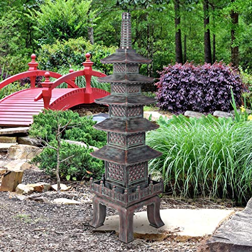 Design Toscano Nara Temple Pagoda Garden Statue 71 Inch Verdigris