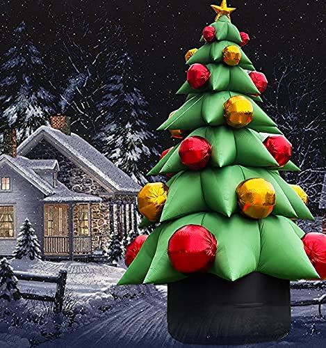 OZIS 26Ft Tall Inflatable Green Tree with Multicolor Boxes and Star Green