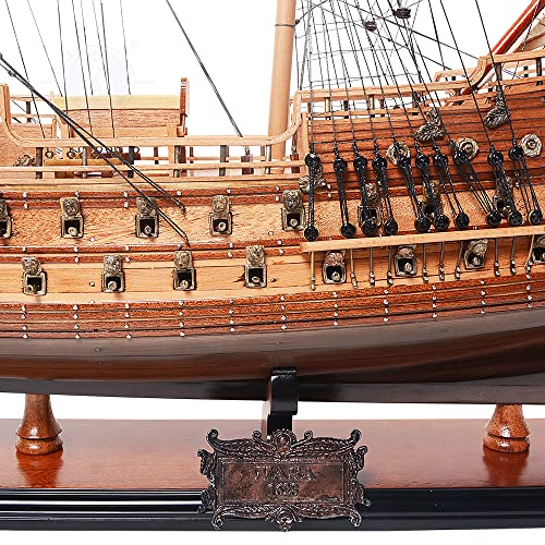 Old Modern Handicrafts Wasa Collectible Ship Model Natural Wood