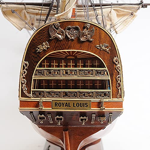 Old Modern Handicrafts Royal Louis Ship Model Natural Wood