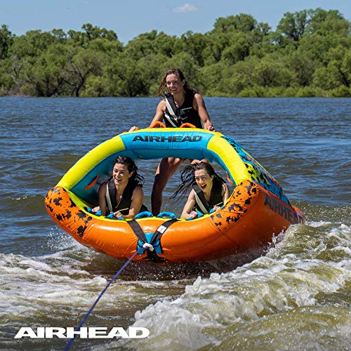 AIRHEAD Sportsstuff Poparazzi 3, 1-3 Rider Towable Tube for Boating Multi-color
