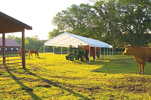ShelterLogic 18' x 40' SuperMax Heavy Duty Steel Frame Canopy White