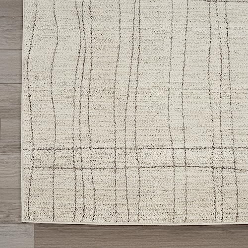 Nourison Andes Abstract Area Rug 9' x 12' Ivory Grey