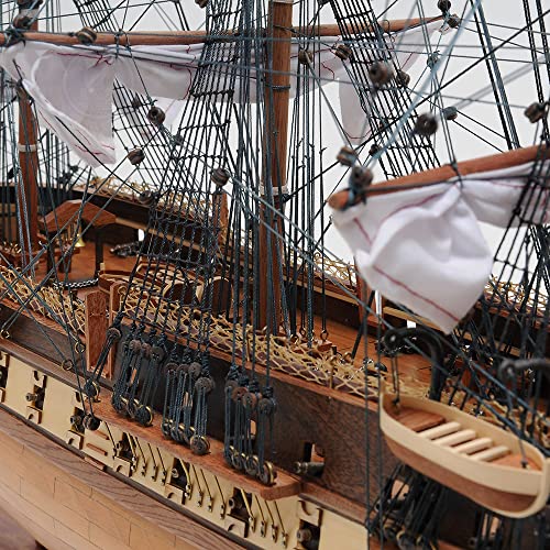 Old Modern Handicrafts USS Constitution Model with Display Case Multi Color