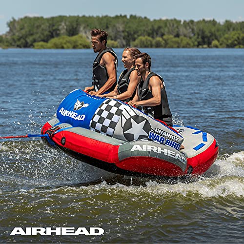 AIRHEAD Chariot Warbird 3 Towable Tube Grey Blue Red