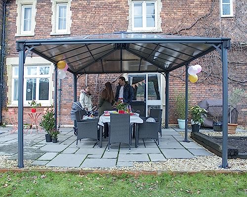 Palram Canopia Martinique 12x16 Gazebo Outdoor Patio Canopy Gray/Bronze