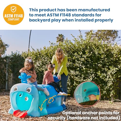 ECR4Kids Willow Climb-N-Crawl Whale Junior Play Structure Blue