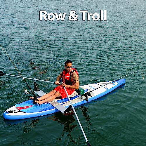 Sea Eagle NeedleNose 12’6” Inflatable Lightweight High Pressure Drop Stitch Stand Up Paddle Board Blue/Gray/White