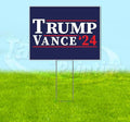 TampaPrinting Trump Vance Yard Sign 18" x 24" with Metal Step Stake