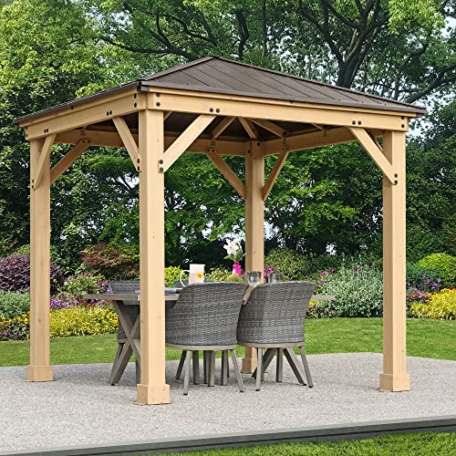 Yardistry 8 x 8 Meridian Gazebo Brown