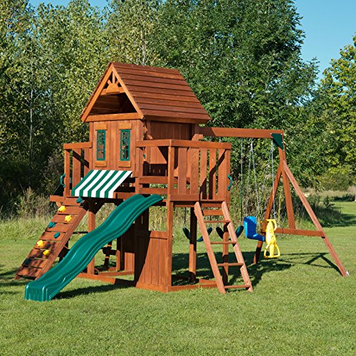 Swing-N-Slide Winchester Wood Play Set Green