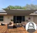 COARBOR Reinforced Wire Sun Shade Sail Rectangle Heavy Duty Canopy Cover Brown