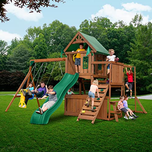 Swing-N-Slide Knightsbridge Plus Swing Set Wood Green