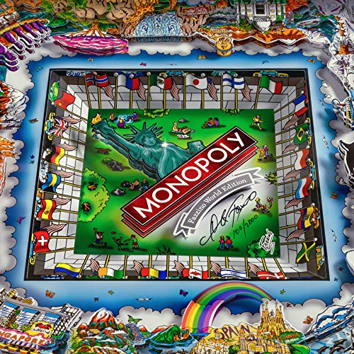 WS Game Company Monopoly World Edition by Charles Fazzino Multicolor