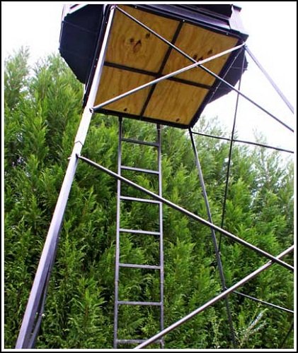 Hughes Adjustable 5-10' Hunting Tower for 4x4 Floor Box Blind