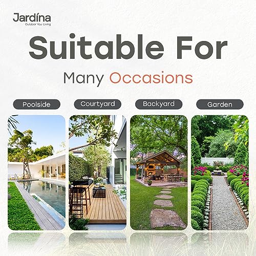 JARDINA Outdoor You Living 9-Piece Rattan Patio Dining Set with Extendable Aluminum Table for 8 Chairs