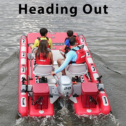 Sea Eagle FastCat Catamaran Inflatable Boat 2-4 Person Red/White