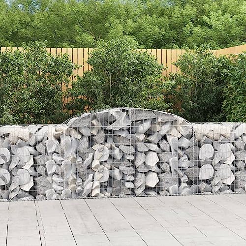 Arched Gabion Baskets 3 pcs Galvanized Iron for Outdoor Plants White Black Other