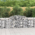 Arched Gabion Baskets 5 pcs Galvanized Iron for Outdoor Plants White Black