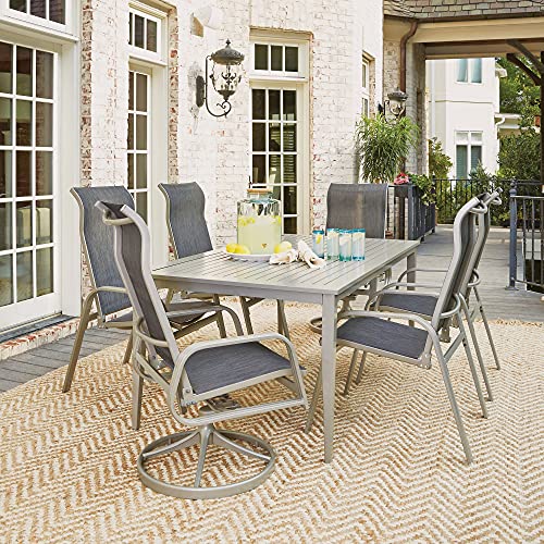 Homestyles 7 Piece Outdoor Dining Set Grey