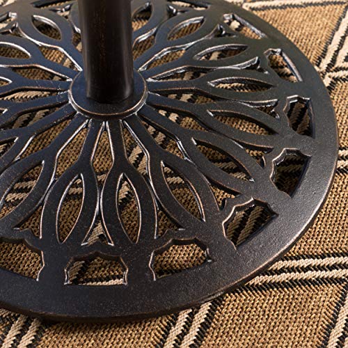 Christopher Knight Home Arlana Outdoor Cast Aluminum Bar Set 3-Pcs Shiny Copper Finish