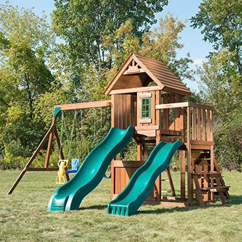 Swing-N-Slide Knightsbridge Deluxe Wooden Swing Set Wood