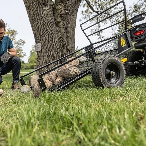 Gorilla Carts Rugged Outdoor ATV Trailer Utility Garden Cart 1400 lb Capacity Black