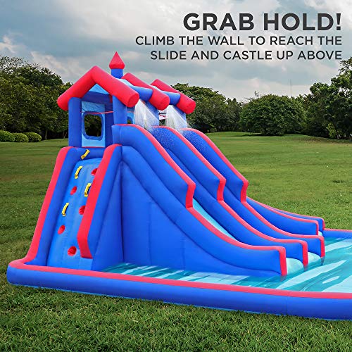 SUNNY & FUN Mega Sport Inflatable Water Triple Slide Park - Multicolor