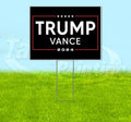 TampaPrinting Trump Vance Yard Sign 18" x 24" with Metal Step Stake