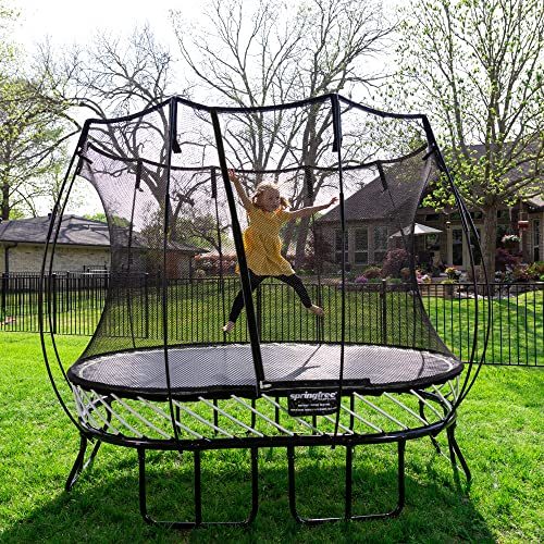 Springfree Compact Oval Trampoline 6x9 ft Black
