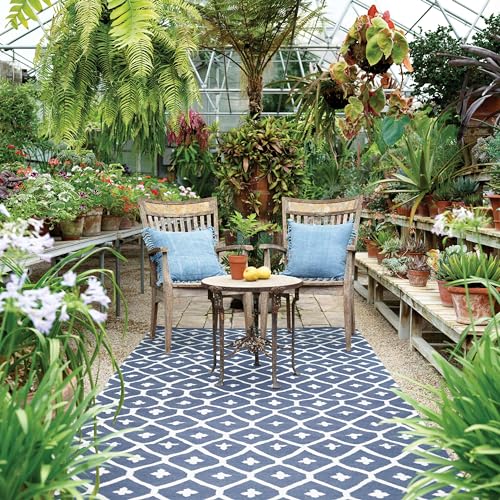 Dash & Albert Elizabeth Indoor/Outdoor Area Rug 6' x 9' Navy