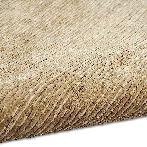 Calvin Klein Valley Abstract Gold Wool Area Rug 7'9" x 9'9