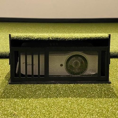 Rain or Shine Golf SwingShield - Golf Simulator Projector Floor Enclosure Black / Forest Green