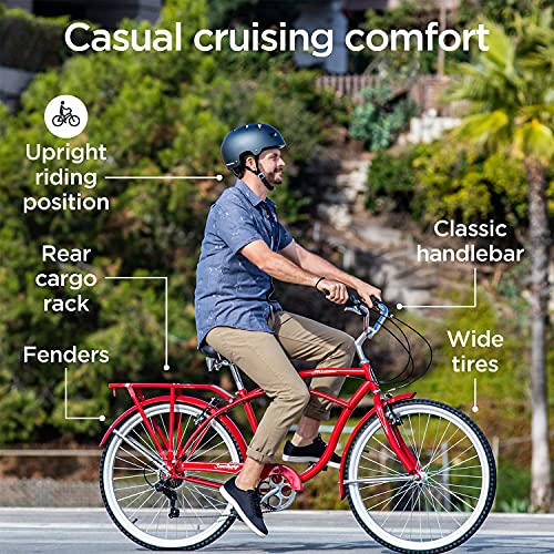 Schwinn Sanctuary 7 Cruiser Bike Red