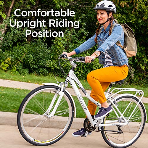 Schwinn Discover Hybrid Bike 21-Speed 28-Inch White