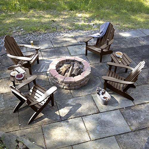 Highwood Adirondack 6pc Set with Side Tables Weathered Acorn