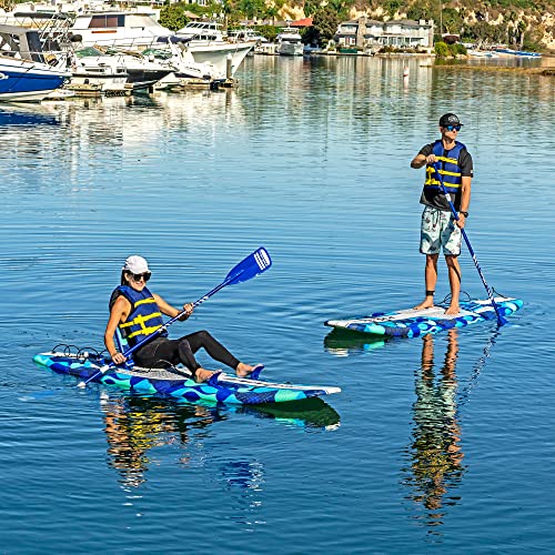 WAVESTORM 9ft6 SUP Kayak Hybrid Stand Up Paddleboard Foam Soft Top Blue